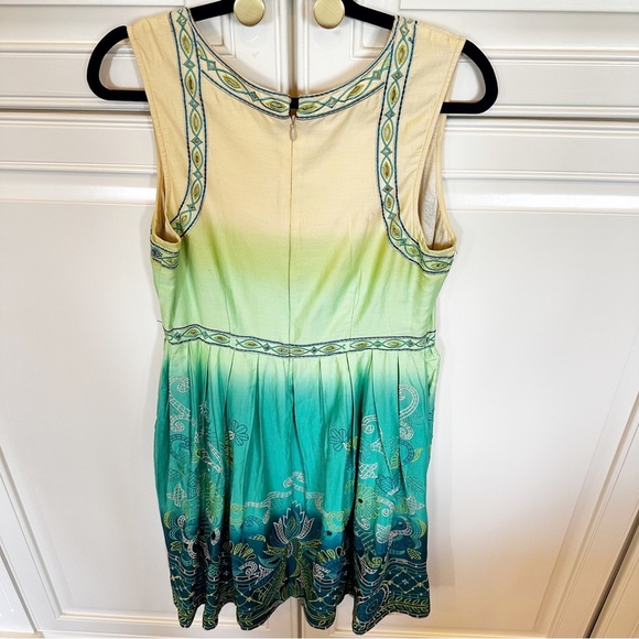 Anthropologie Women’s Tanvi Kedia Ombré Chameli Silk Fit Flare Embroidered Dress - Picture 13 of 13